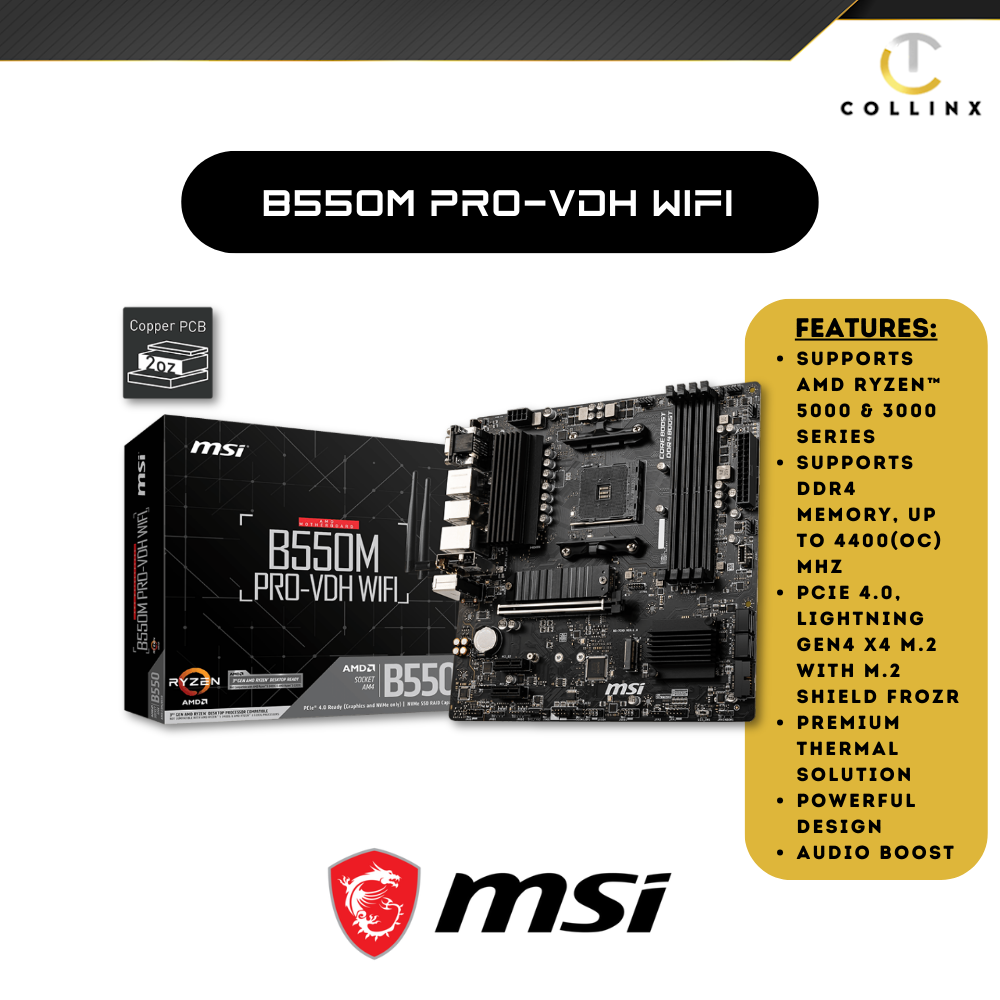 MSI B550M PRO-VDH WIFI Motherboard