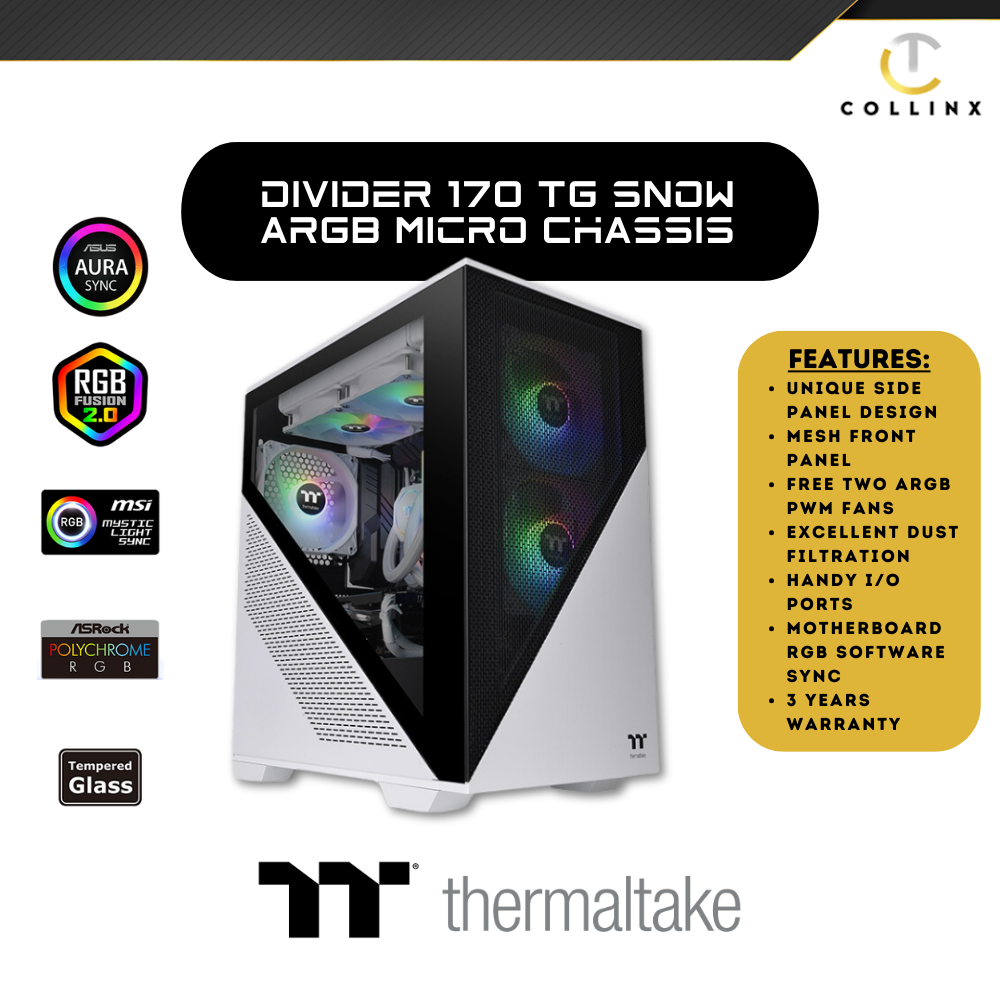 Thermaltake Divider 170 TG ARGB Micro Chassis - Image 3