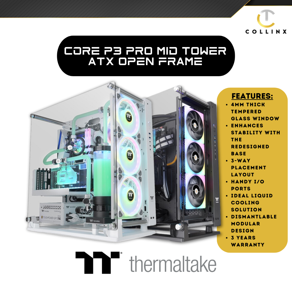 Thermaltake Core P3 PRO MID TOWER ATX Open Frame Chassis | Built for Makers