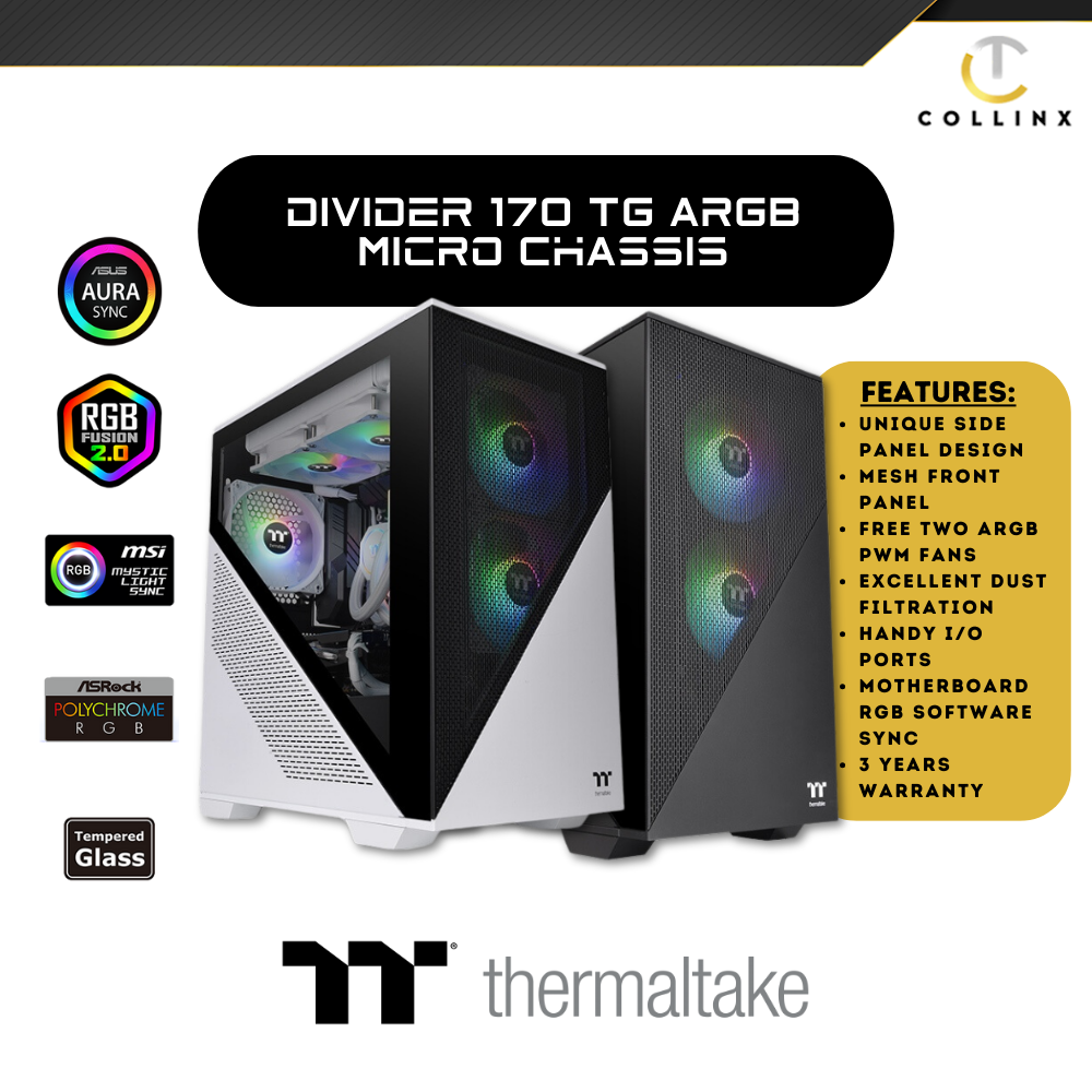 Thermaltake Divider 170 TG ARGB Micro Chassis