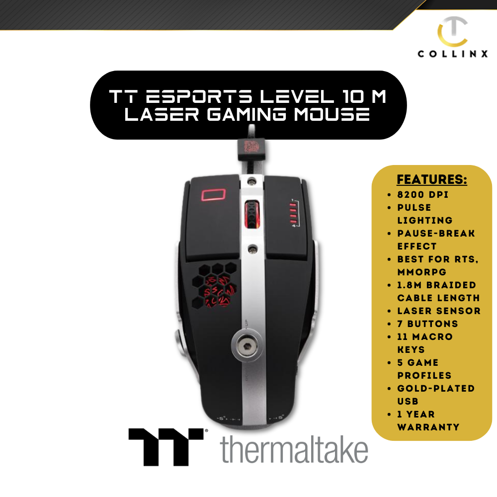 Thermaltake Tt Esports LEVEL 10 M Laser Gaming Mouse - Image 2