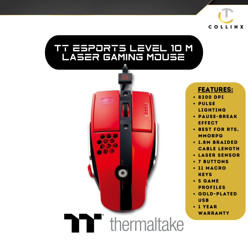Thermaltake Tt Esports LEVEL 10 M Laser Gaming Mouse - Image 3