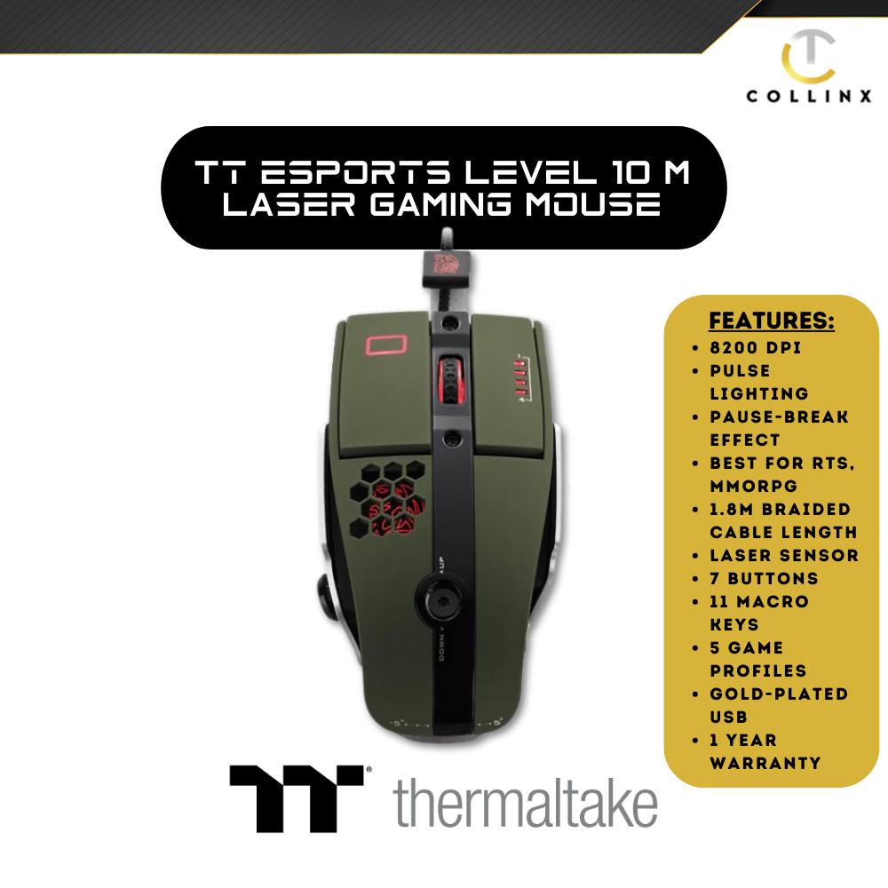 Thermaltake Tt Esports LEVEL 10 M Laser Gaming Mouse - Image 4
