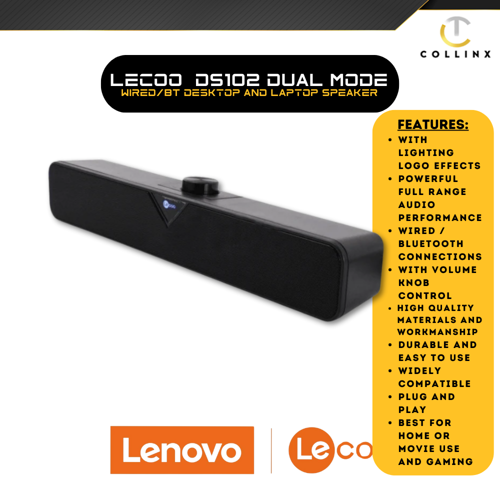 Lecoo DS102 USB Wired / Bluetooth Desktop Speaker