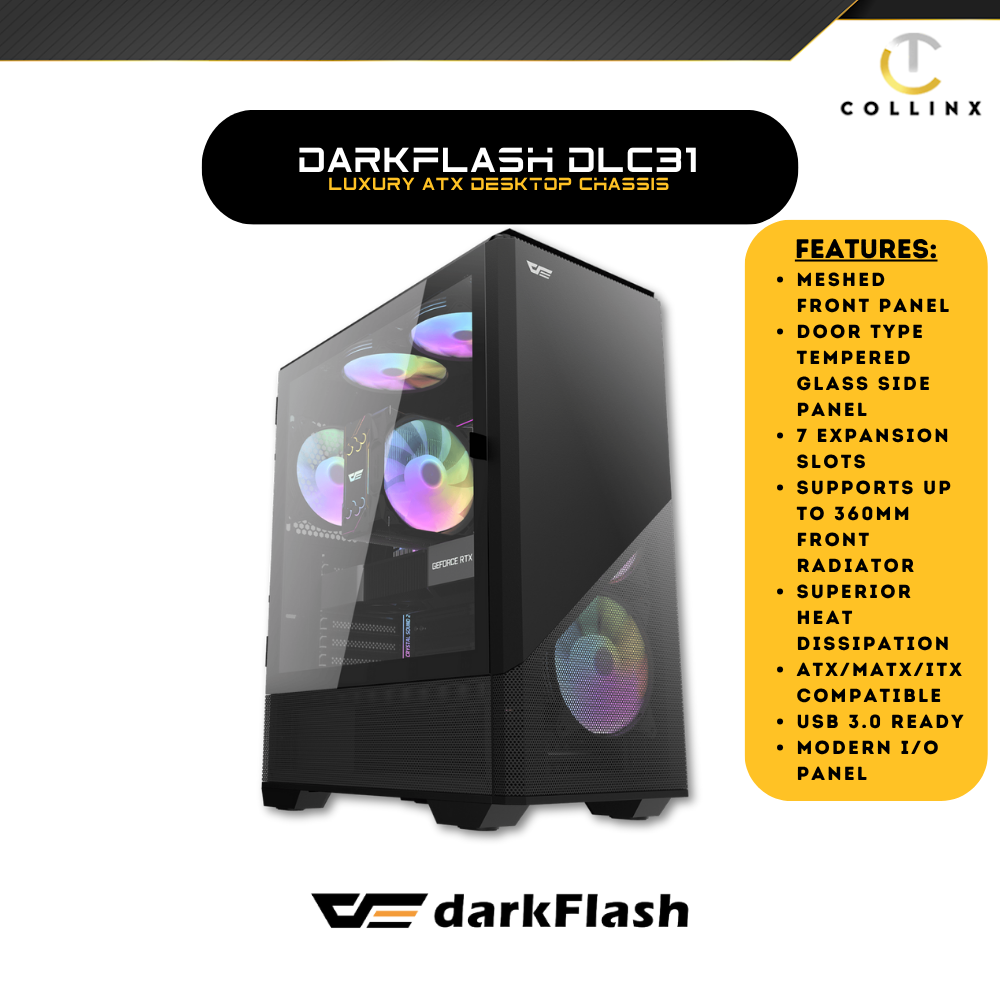 darkFlash DLC31 ATX PC Case