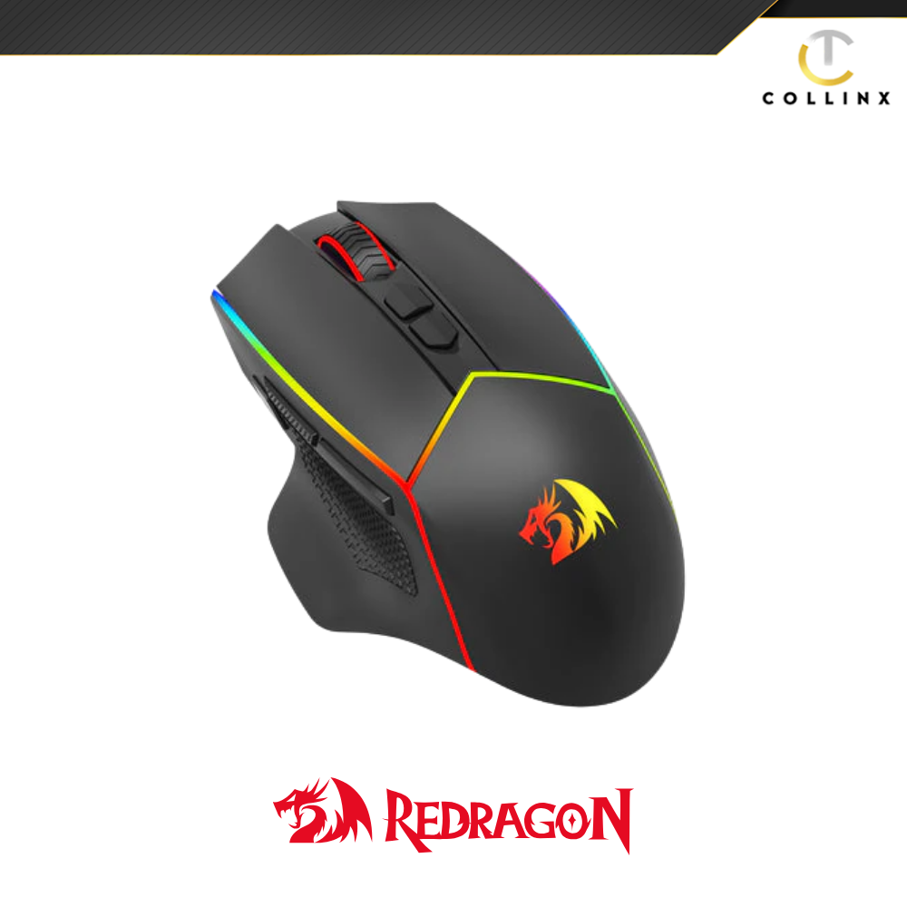 Redragon M814RGB-PRO Axe Pro RGB 8000 DPI Tri-Mode Wireless Gaming Mouse - Image 3