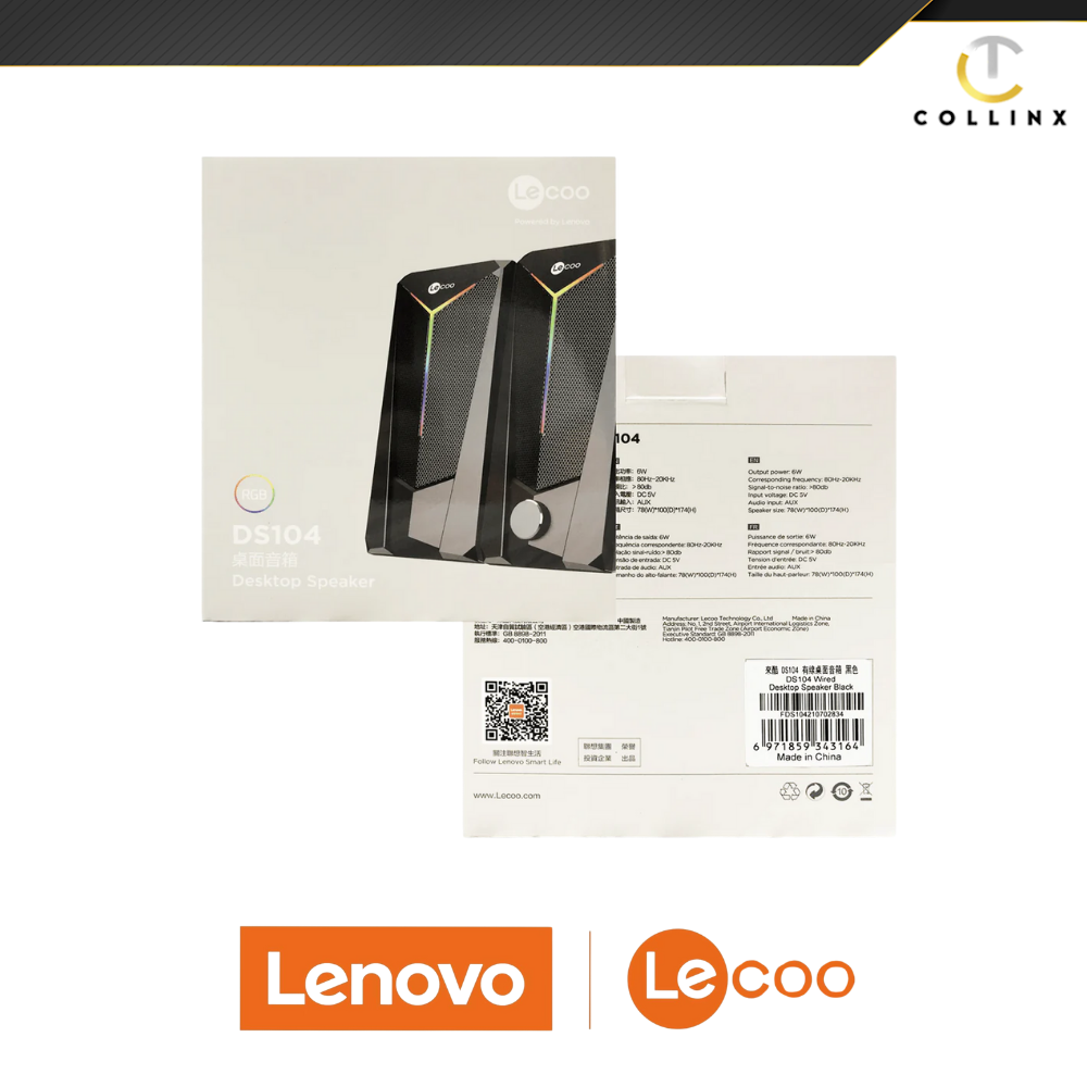Lecoo DS104 RGB Wired Desktop Speaker - Image 5
