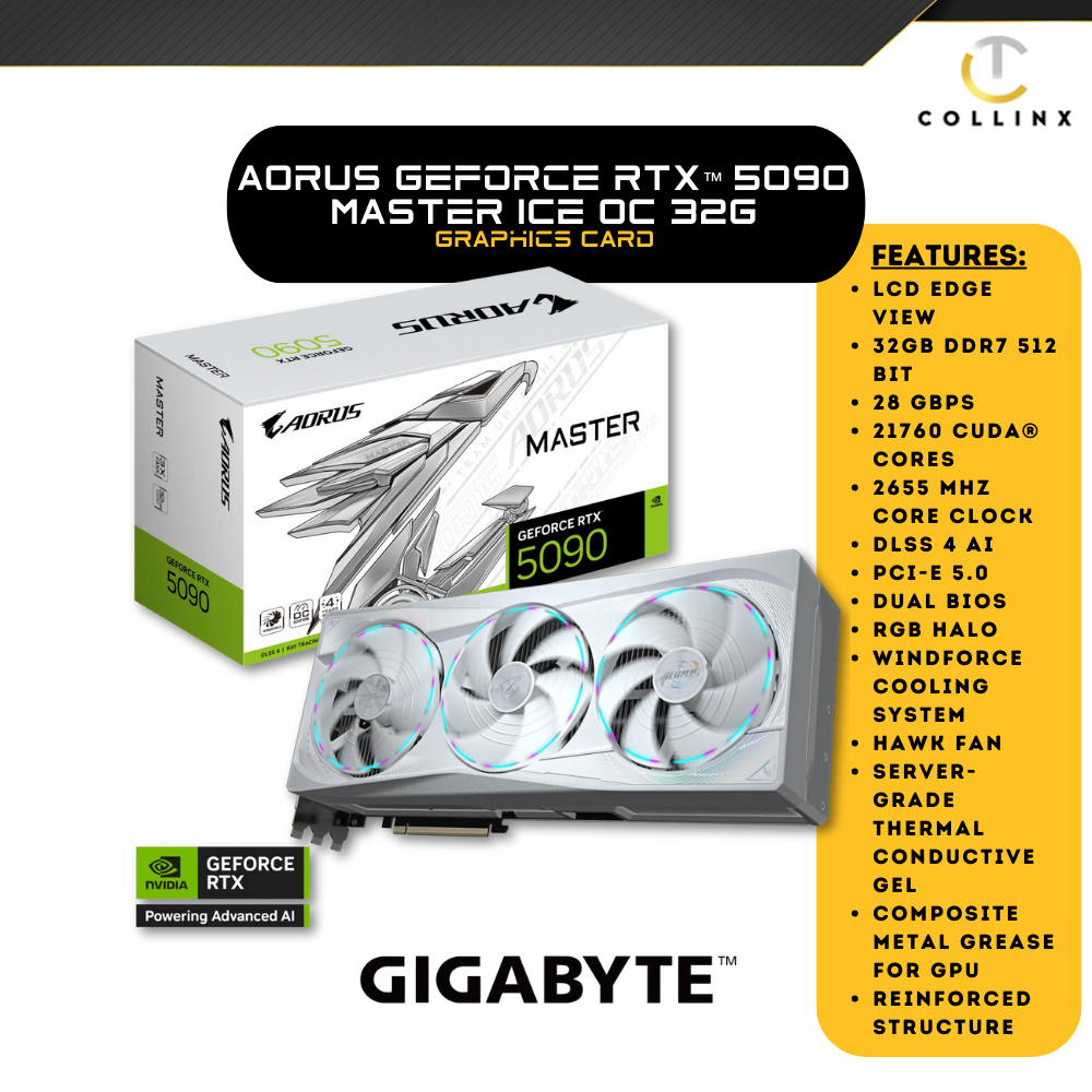 GIGABYTE AORUS GeForce RTX™ 5090 MASTER ICE 32G