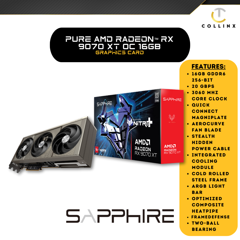 SAPPHIRE NITRO+ Radeon™ RX 9070 XT OC