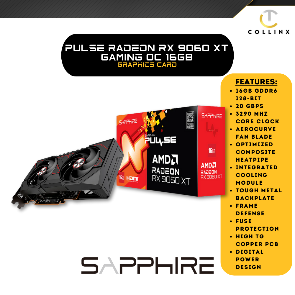 Sapphire Pulse Radeon RX 9060 XT Gaming OC